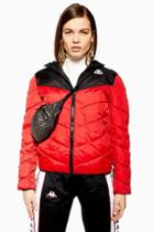 Topshop Taping Hooded Puffer Jacket By Kappa