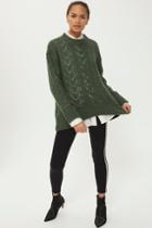 Topshop Longline Pointelle Mohair Sweater