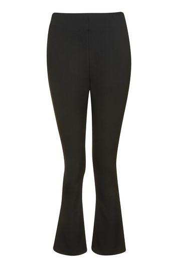 Topshop Bonded Kick Flare Trousers