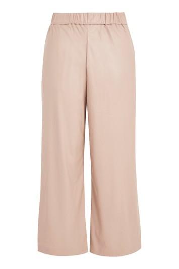 Topshop Faux Leather Wide Leg Trousers