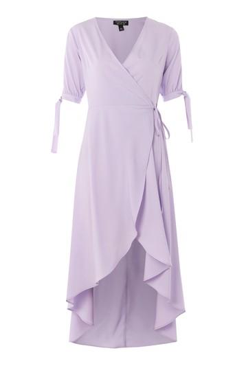 Topshop Tie Sleeve Wrap Dress