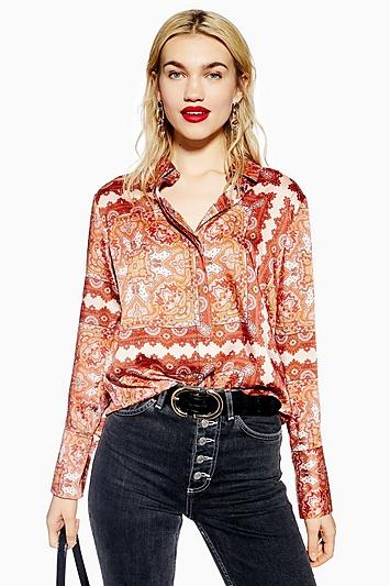 Topshop Paisley Square Shirt