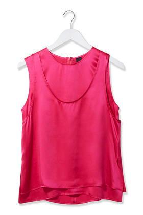 Topshop Double Layer Satin Shell Top By Boutique