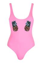 Topshop Sequin Pineapple Swimsuit