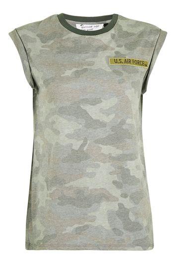 Topshop Camouflage Airforce Tee