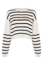 Topshop 'je T'aime' Striped Sweater