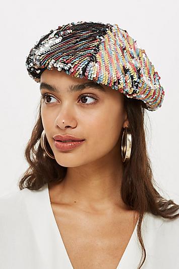 Topshop Sequin Beret