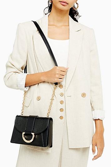Topshop Cali Black Cross Body Bag