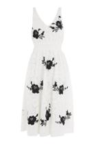 Topshop Embroidered Midi Prom Dress
