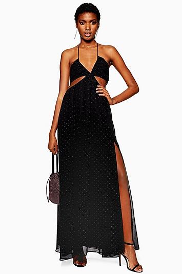 Topshop Petite Rainbow Studded Maxi Dress