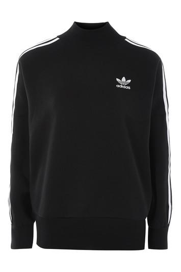 Topshop 3 Stripe High Neck Jumper By Adidas Originals