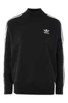 Topshop 3 Stripe High Neck Jumper By Adidas Originals