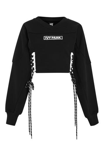 Topshop Ribbon Lace Up Jumper By Ivy Park