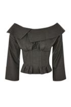 Topshop Tailored Corset Bardot Blouse