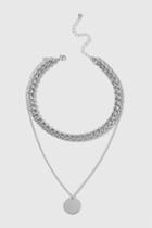 Topshop Chain Disc Choker Necklace