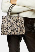 Topshop Tiff Snake Mini Tote Bag