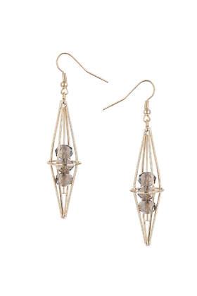 Topshop Crystal Caged Drop Earrings