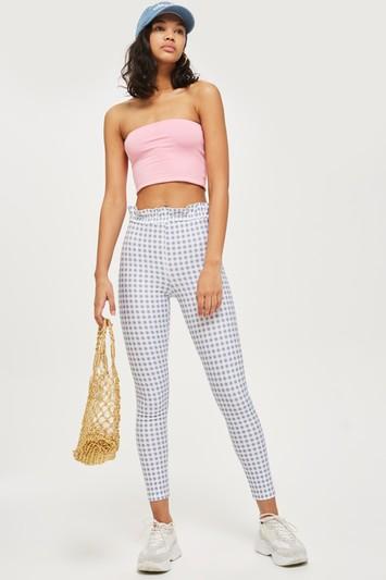 Topshop Ruffle Gingham Leggings