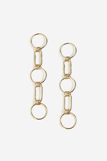 Topshop *oval Circle Link Earrings