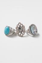 Topshop Abalone Ring Multipack