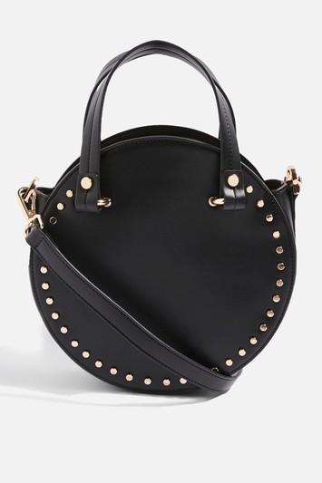 Topshop Taylor Round Circle Studded Tote Bag