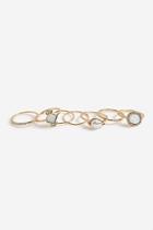 Topshop *7 Pack Of Stoned And Textured Rings
