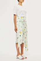 Topshop *marble Bloom Print Sash Skirt By Boutique