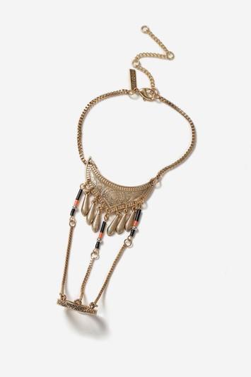 Topshop Gold-look Hand Chain