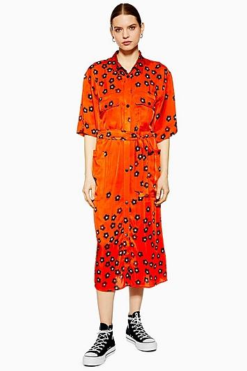 Topshop *poppy Utility Dress By Boutique