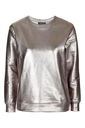 Topshop Luxe Foil Sweatshirt