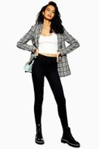 Topshop Black Asymmetric Hem Joni Jeans