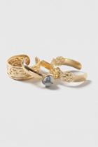 Topshop Flower And Semi Precious Toe Rings