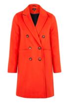 Topshop Slim Fit Double Breasted Coat