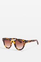 Topshop Premium Acetate Tortoiseshell Sunglasses