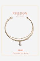 Topshop Diamond-look April Birthstone Bracelet