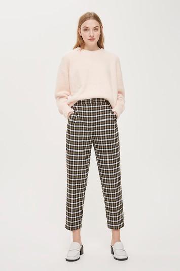 Topshop Checked Peg Pants