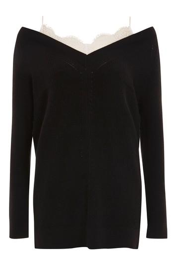 Topshop Lace Camisole Detail Jumper