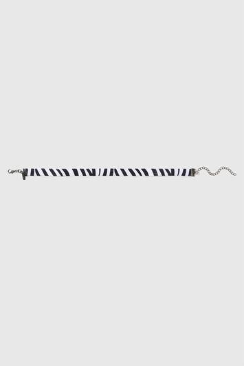 Topshop Zebra Print Choker Necklace