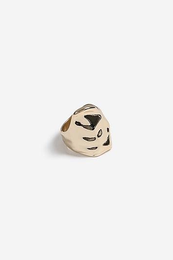 Topshop *hammered Metal Ring