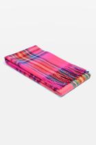 Topshop Neon Checked Scarf