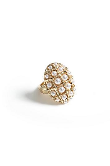 Topshop *pearl Domed Ring