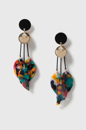 Topshop Perspex Cascade Drop Earrings