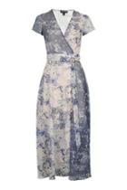 Topshop Marble Wrap Maxi Dress