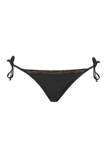 Topshop Scallop Mesh Tieside Bikini Pant