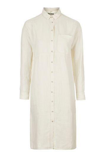 Topshop Moto Linen Shirt Dress