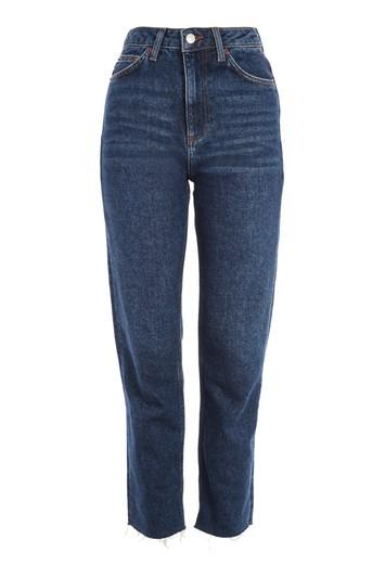 Topshop Tall Dark Blue Straight Leg Jeans