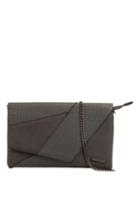 Topshop *faux Leather And Snakeskin Clutch In Grey By Koko Couture
