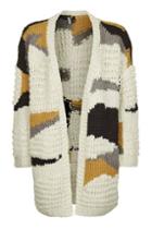 Topshop Hand Knitted Patchwork Cardigan