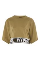 Topshop Knitted Logo Crop T-shirt By Ivy Park