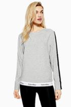 Topshop Grey Sweatshirt By Calvin Klein